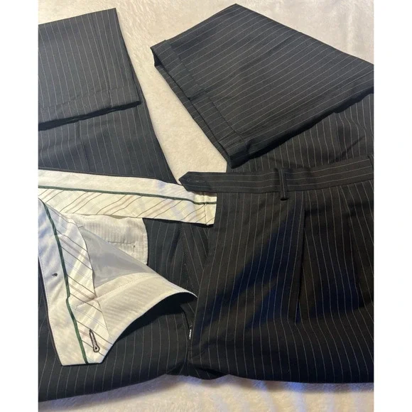 Ralph Lauren LRL Mens 42L 40x30 Black Stripe 2 Piece Suit Note - Picture 7 of 16